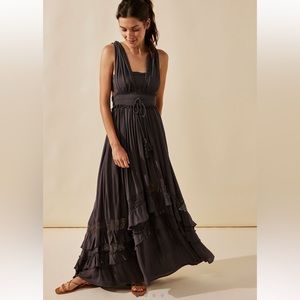 Free People Santa Maria Maxi Dress - Black (S) NWT